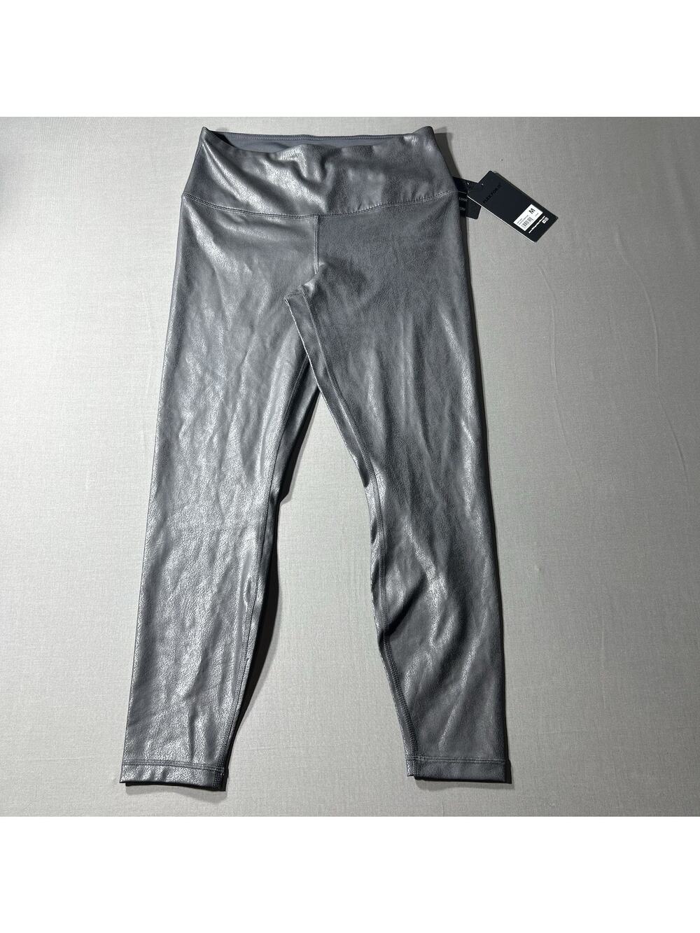 90 Degree By Reflex Metallic Gray Leggings M |New With Tags| NWT|